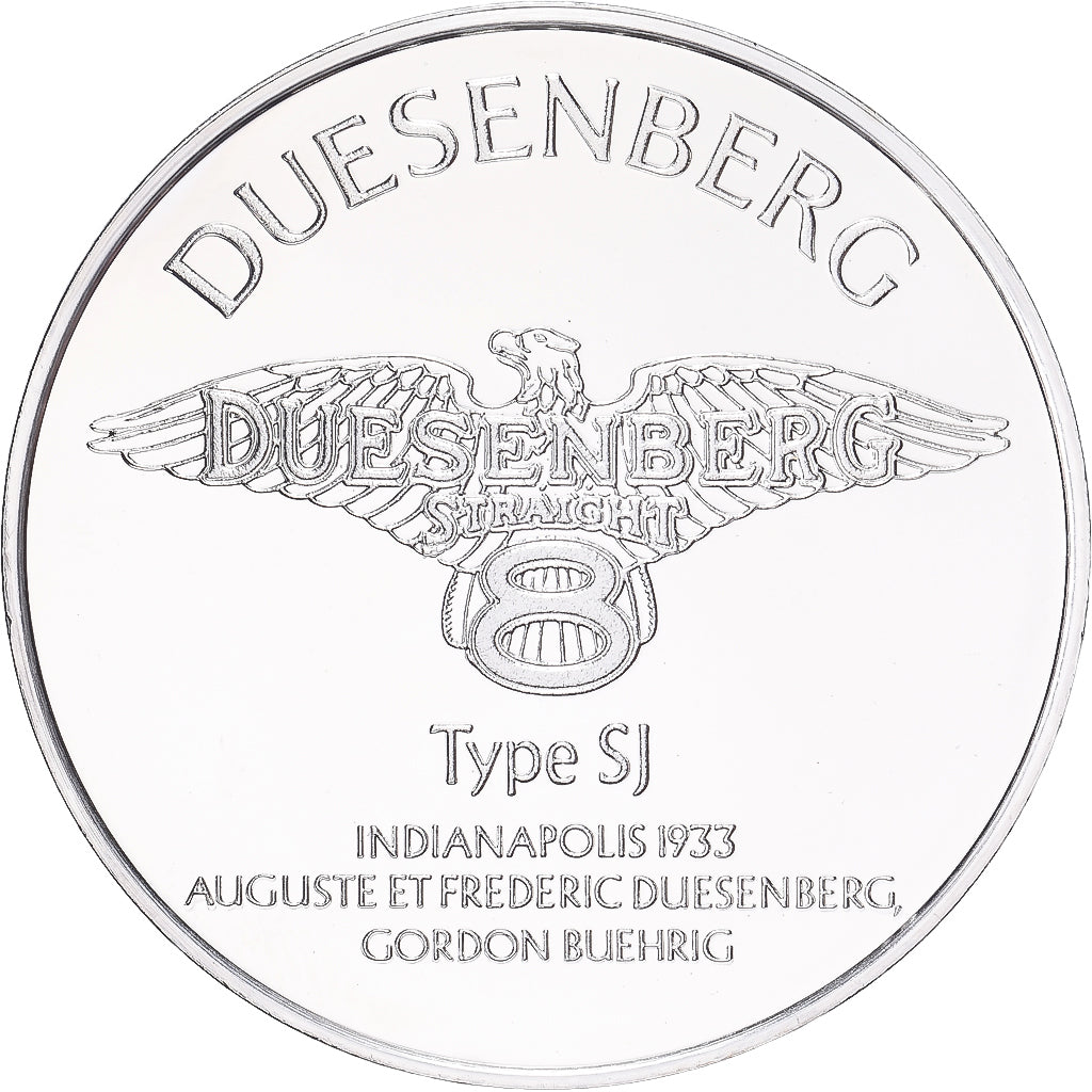 Monaco, Medal, DUESENBERG, Type SJ, Silver, MS(63)