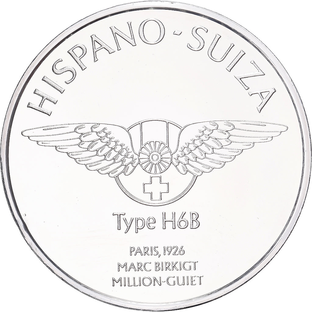 Monaco, Medal, HISPANO-SUIZA, Type H6B, Silver, MS(63)