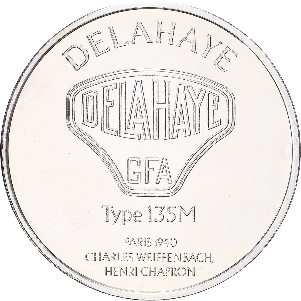 Monaco, Medal, DELAHAYE, Type 135M, Silver, MS(63)