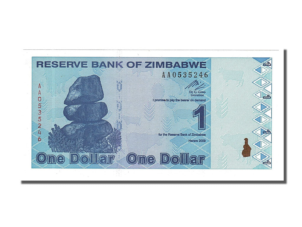 Billete, 1 Dollar, 2009, Zimbabue, UNC