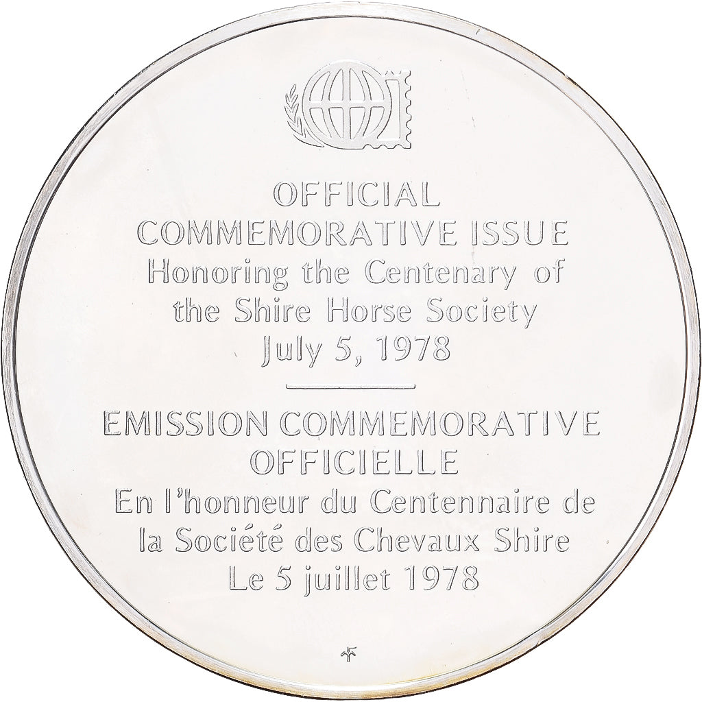 France, Medal, Centenaire de la Société des Chevaux Shire, 1978, Silver