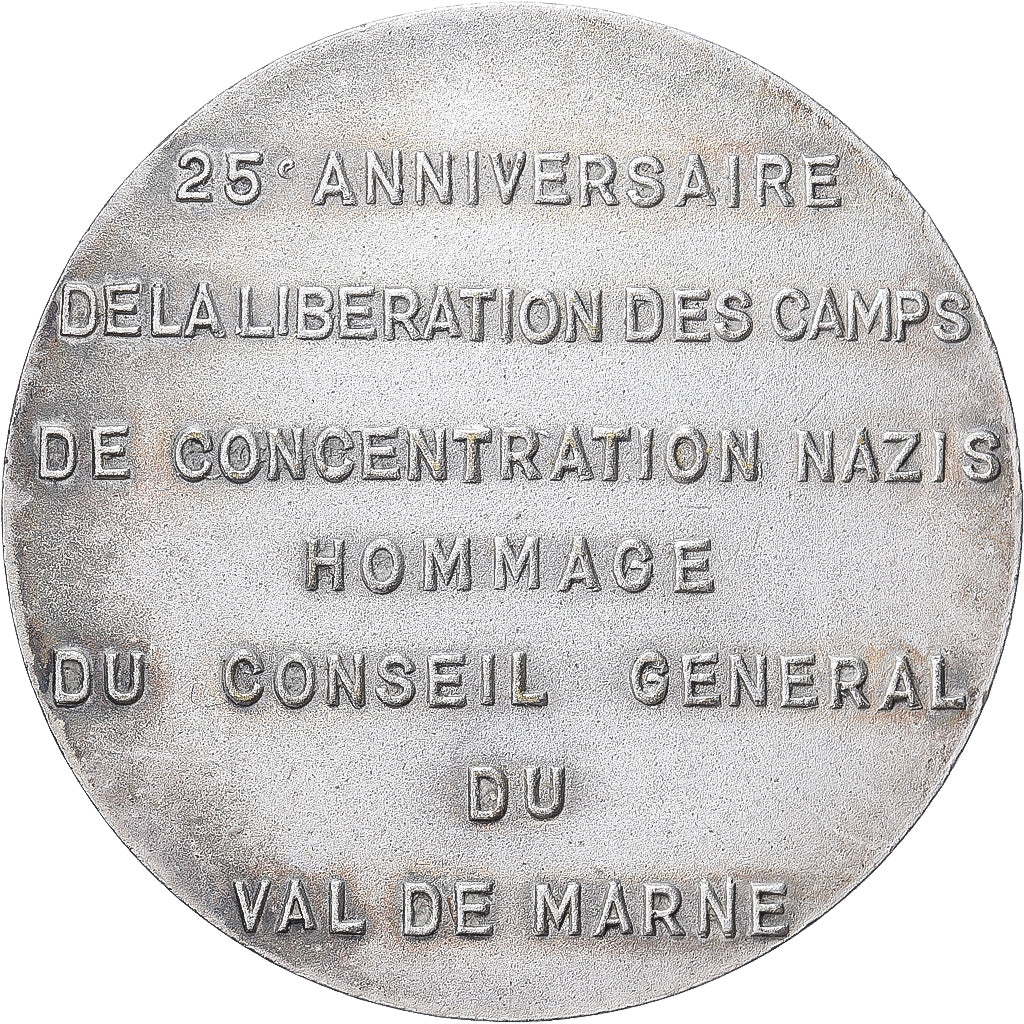 Francja, medal, 25ème Anniversaire de la Libération des Camps Nazis, Brąz