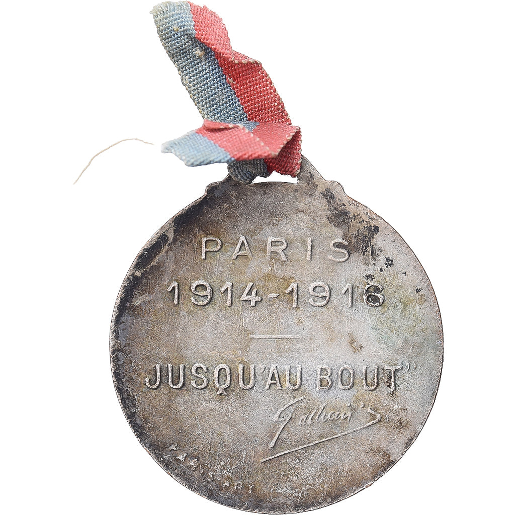 França, Jusqu'au Bout, Général Gallieni, medalha, 1914-1916, Qualidade Muito