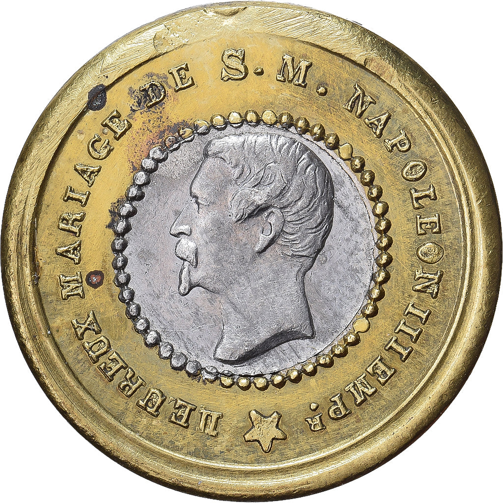 Francja, medal, Mariage de Napoléon III et d'Eugénie, 1853, Bimetaliczny
