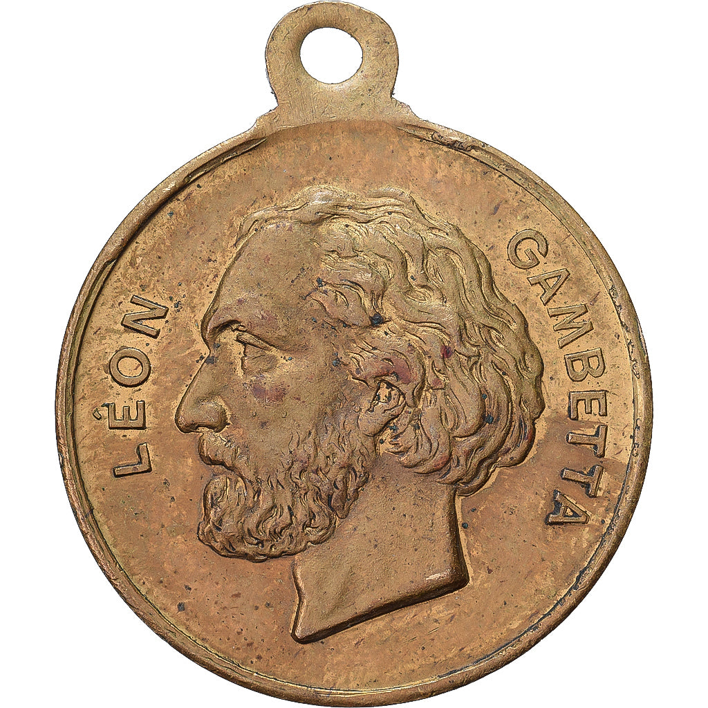 Francja, medal, Léon Gambetta, Délégation de Bordeaux, Mosiądz, EF(40-45)