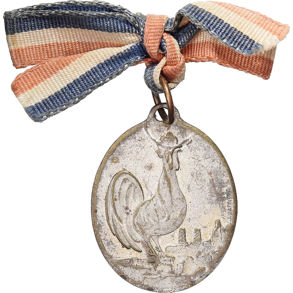 Francja, medal, Strasbourg à la ville d'Armentières, 1919, Mosiądz