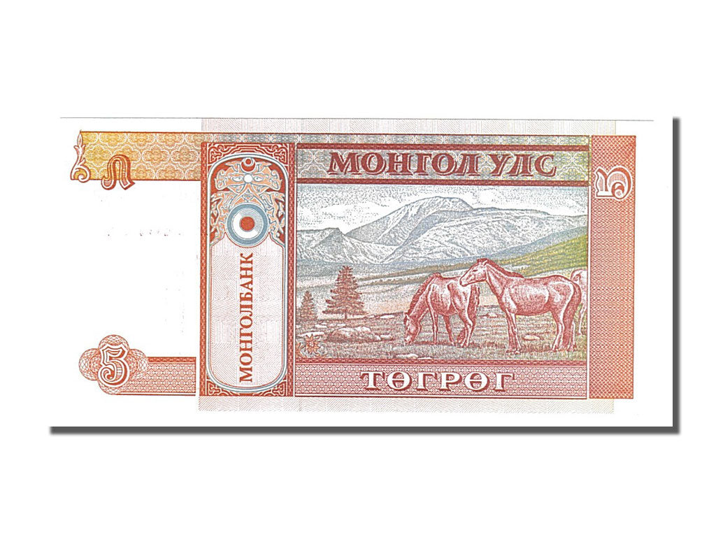 Banknote, Mongolia, 5 Tugrik, 1993, UNC(65-70)