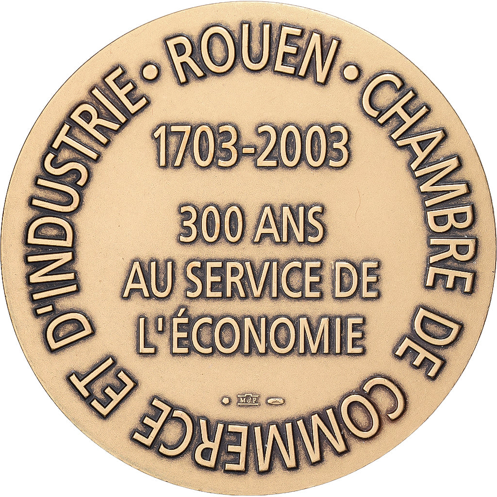 Francia, medalla, Chambre de Commerce et d'Industrie de Rouen, 2003, Bronce