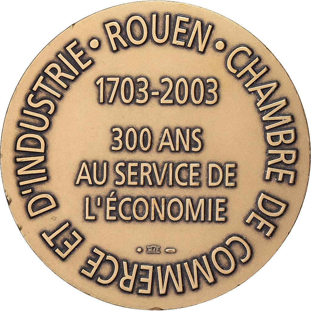 Frankrijk, Medaille, Chambre de Commerce et d'Industrie de Rouen, 2003, Bronzen