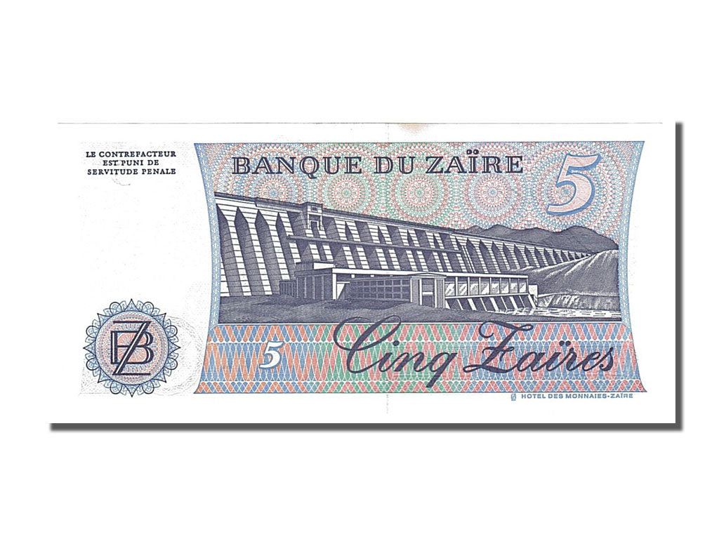 Banknote, Zaire, 5 Zaïres, 1985, 1985-11-24, UNC(65-70)