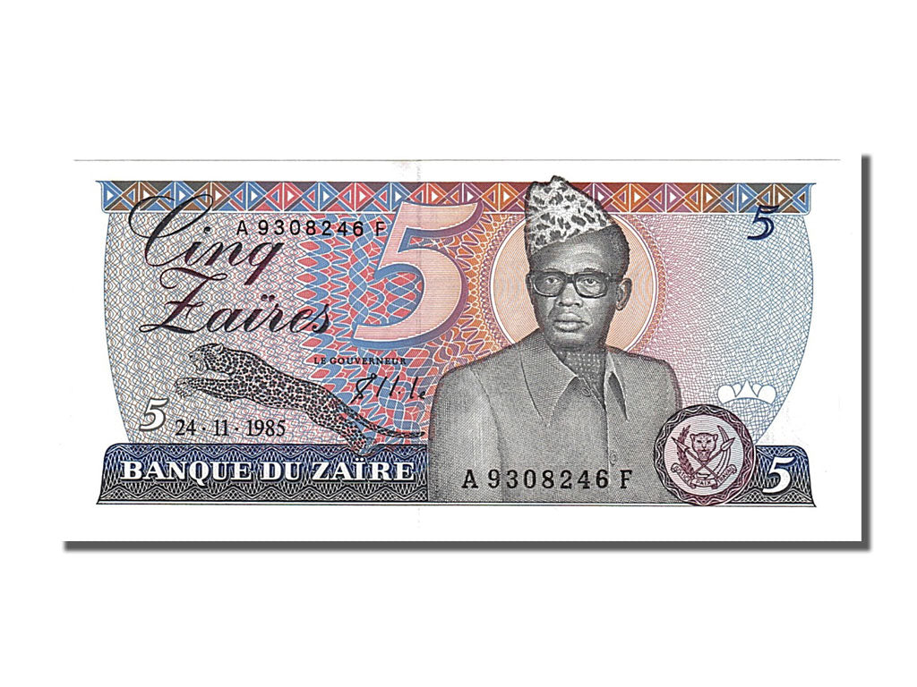 Banknote, Zaire, 5 Zaïres, 1985, 1985-11-24, UNC(65-70)