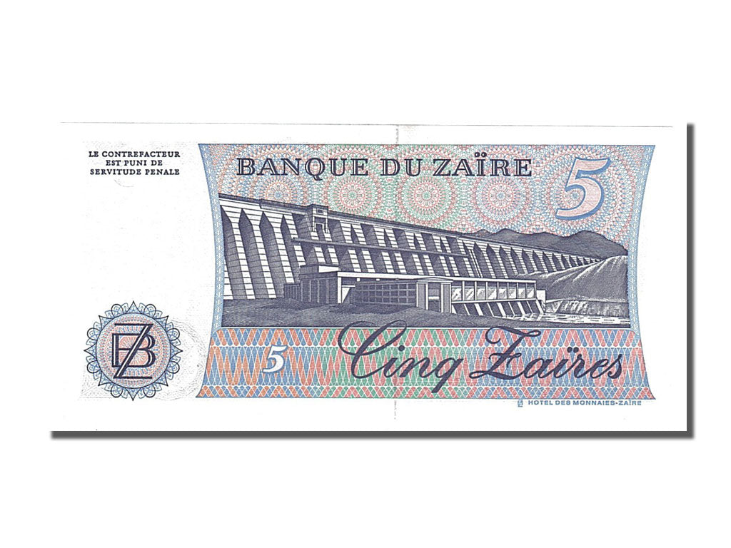 Banknote, Zaire, 5 Zaïres, 1985, 1985-11-24, UNC(65-70)