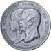 France, Medal, Eugénie et Napoléon III, Palais de l'Industrie, 1855, Zinc