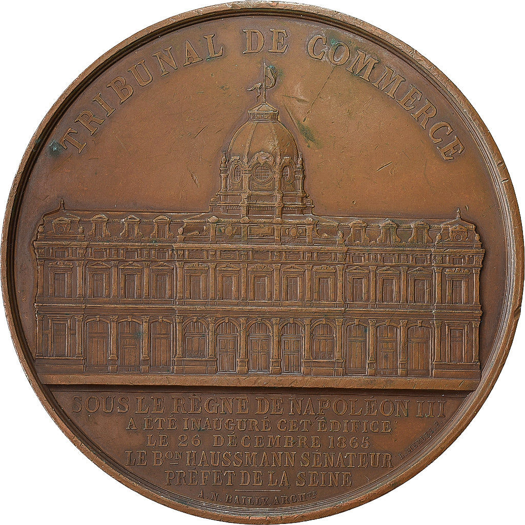 Frankreich, Medaille, Napoléon III, Inauguration du Tribunal de Commerce de