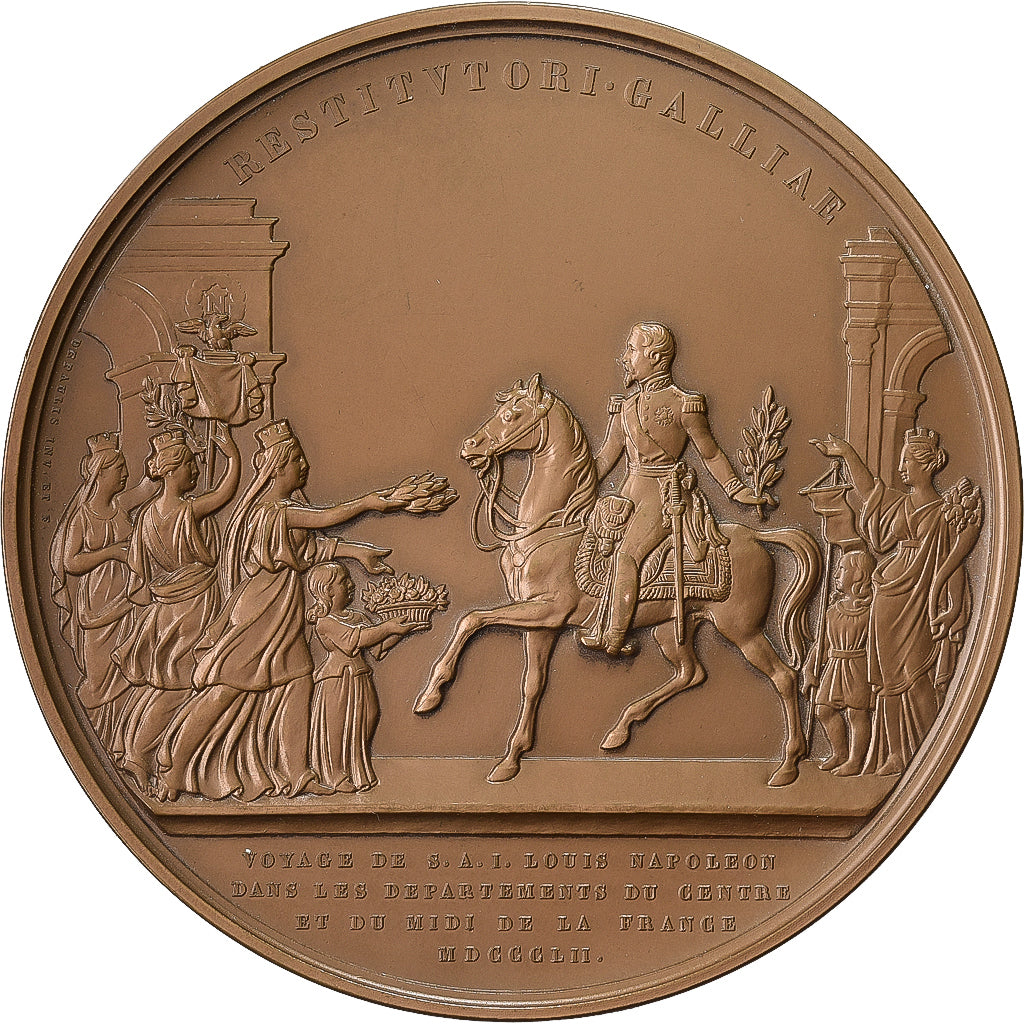 France, Medal, Napoléon III, Voyage de Napoléon dans les Départements du