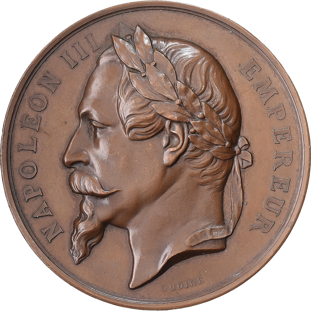 France, Medal, Napoléon III, Enseignement du Dessin, Ville de Paris, 1868
