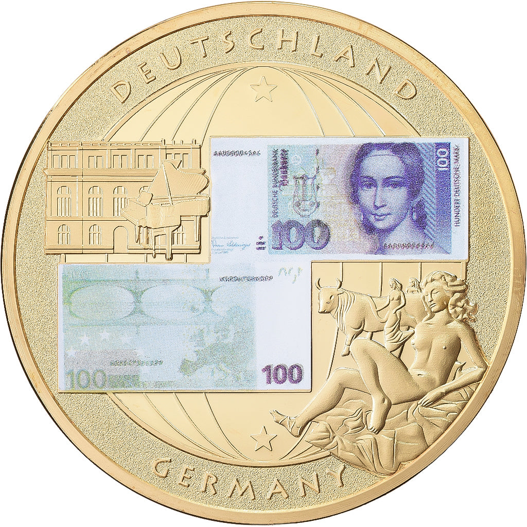 Alemanha, medalha, Monnaies européennes, Cobre Dourado, MS(63)