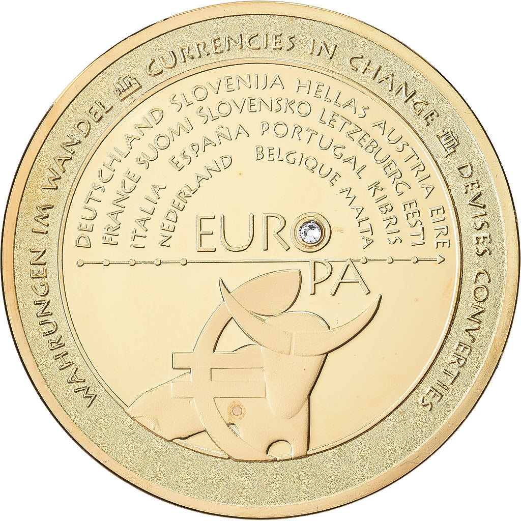 Alemanha, medalha, Monnaies européennes, Cobre Dourado, MS(63)