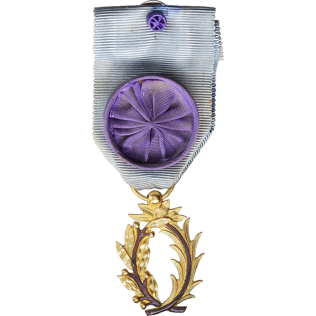 Francia, Palmes Académiques Officier, medalla, Muy buen estado, Bronce dorado