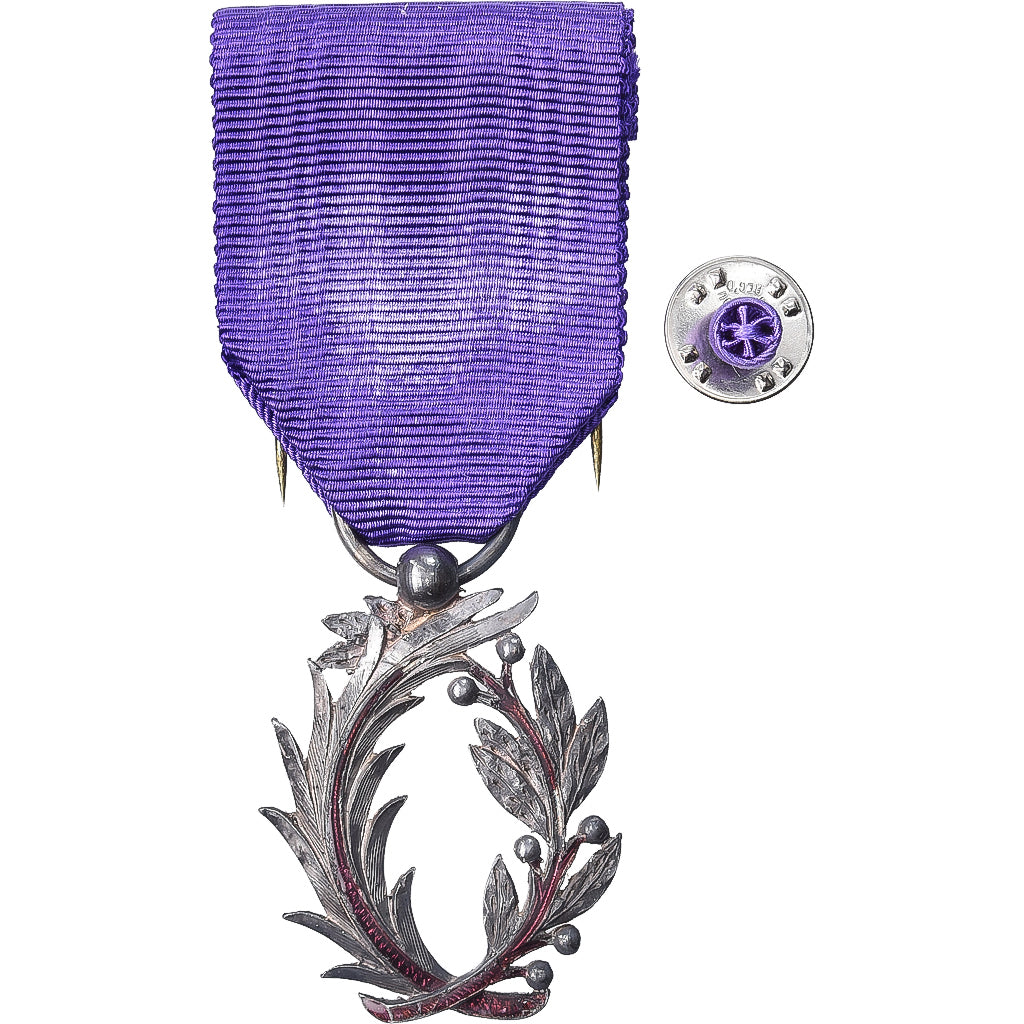 Francja, Ordre des Palmes Académiques, medal, Doskonała jakość, Srebro, 28