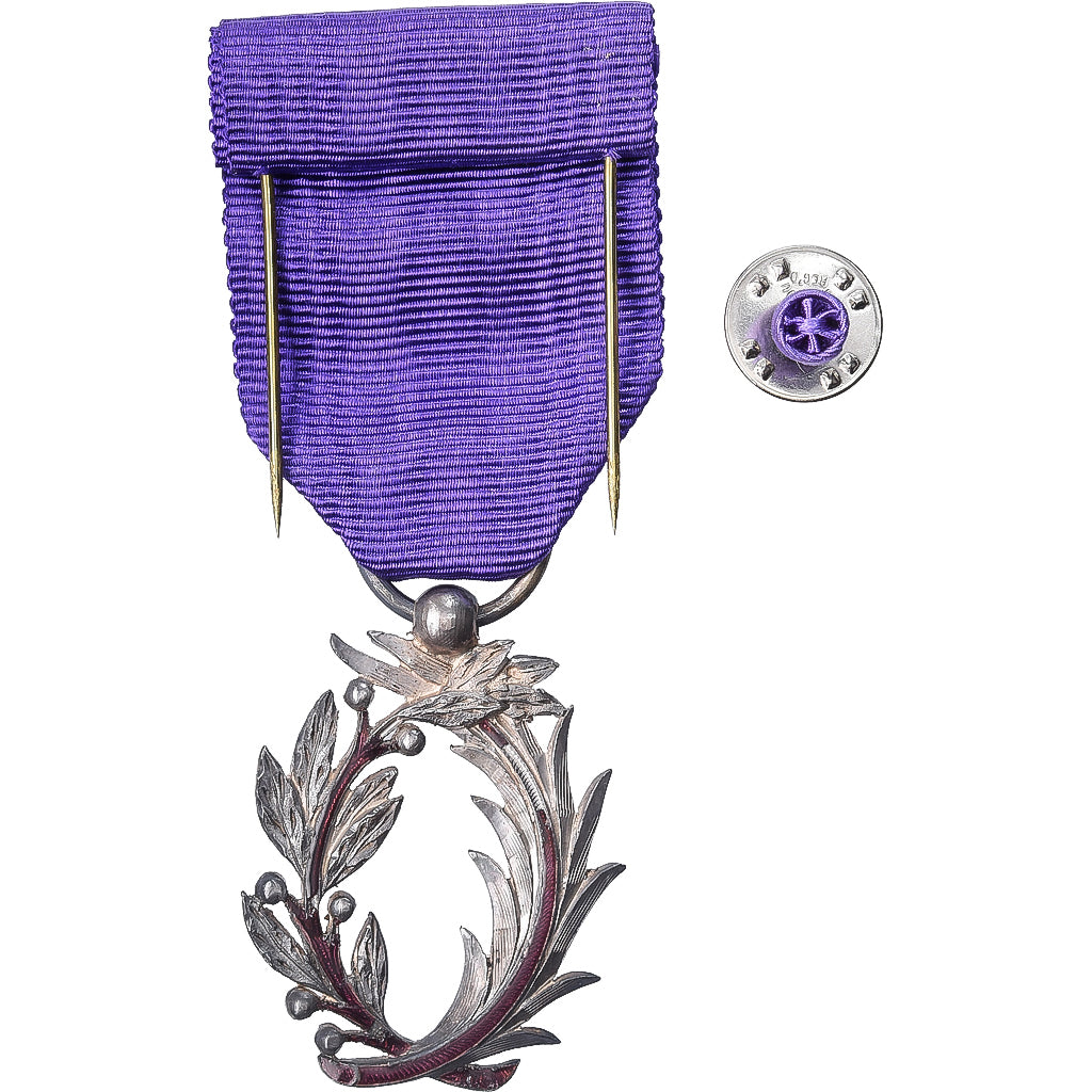 Francja, Ordre des Palmes Académiques, medal, Doskonała jakość, Srebro, 28