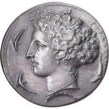 France, Medal, Reproduction, Tétradrachme Syracuse, Sicile, 1989, Silver Plated