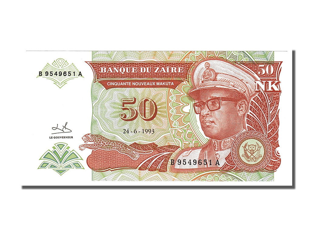 Banknote, Zaire, 50 Nouveaux Makuta, 1993, 1993-06-24, UNC(65-70)