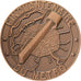 França, medalha, Ville de Paris, Cinquantenaire du métro, 1950, Bronze, Costa