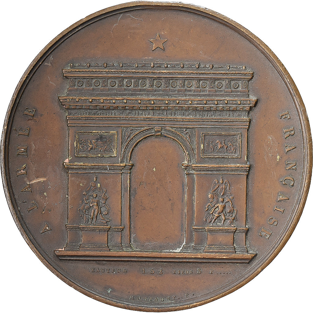 France, Medal, Louis Philippe I, l'Arc de Triomphe Terminé, 1836, Bronze