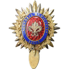 França, Insigne, Conseil Municipal de Lille, 1945, Gilt Metal, AU(55-58)
