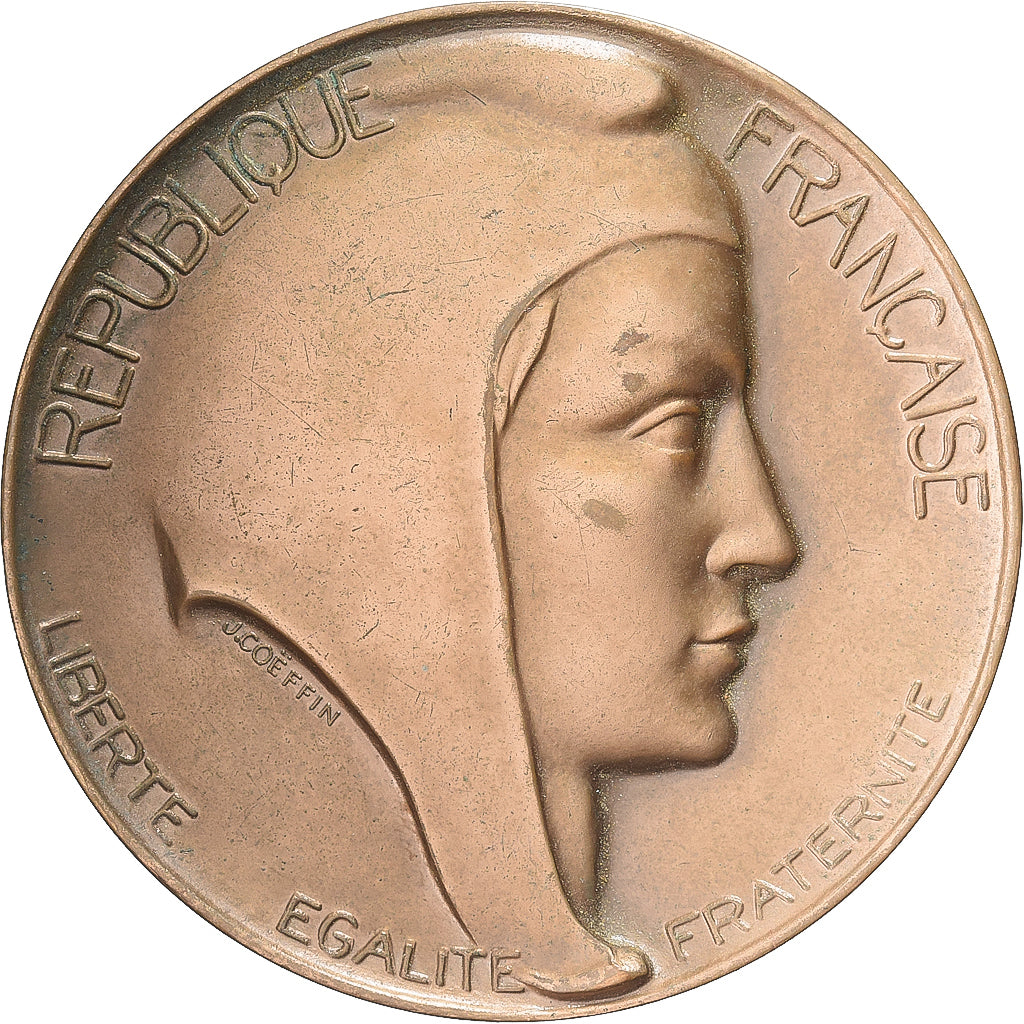 Francia, medalla, Marianne, Offert par H.Freville, Sénateur, 1972, Bronce, MBC+