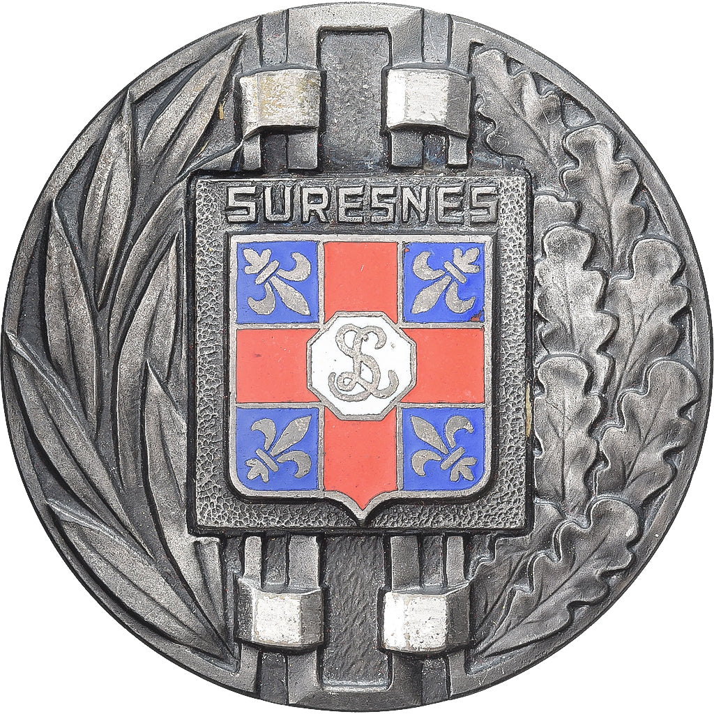 France, Medal, Ville de Suresnes, 1965, Silvered bronze, AU(55-58)