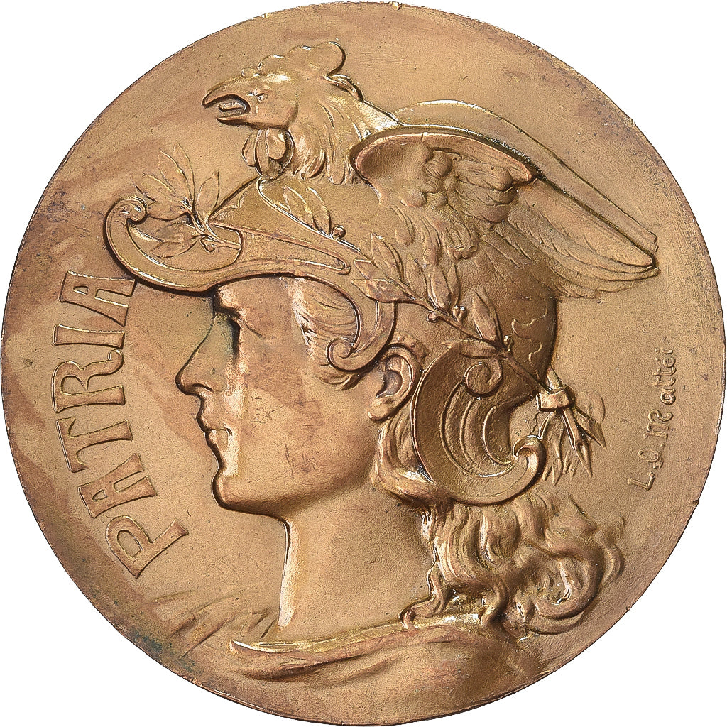 Francia, medalla, Ville de Domfront, 1909, Bronce, Mattei, EBC