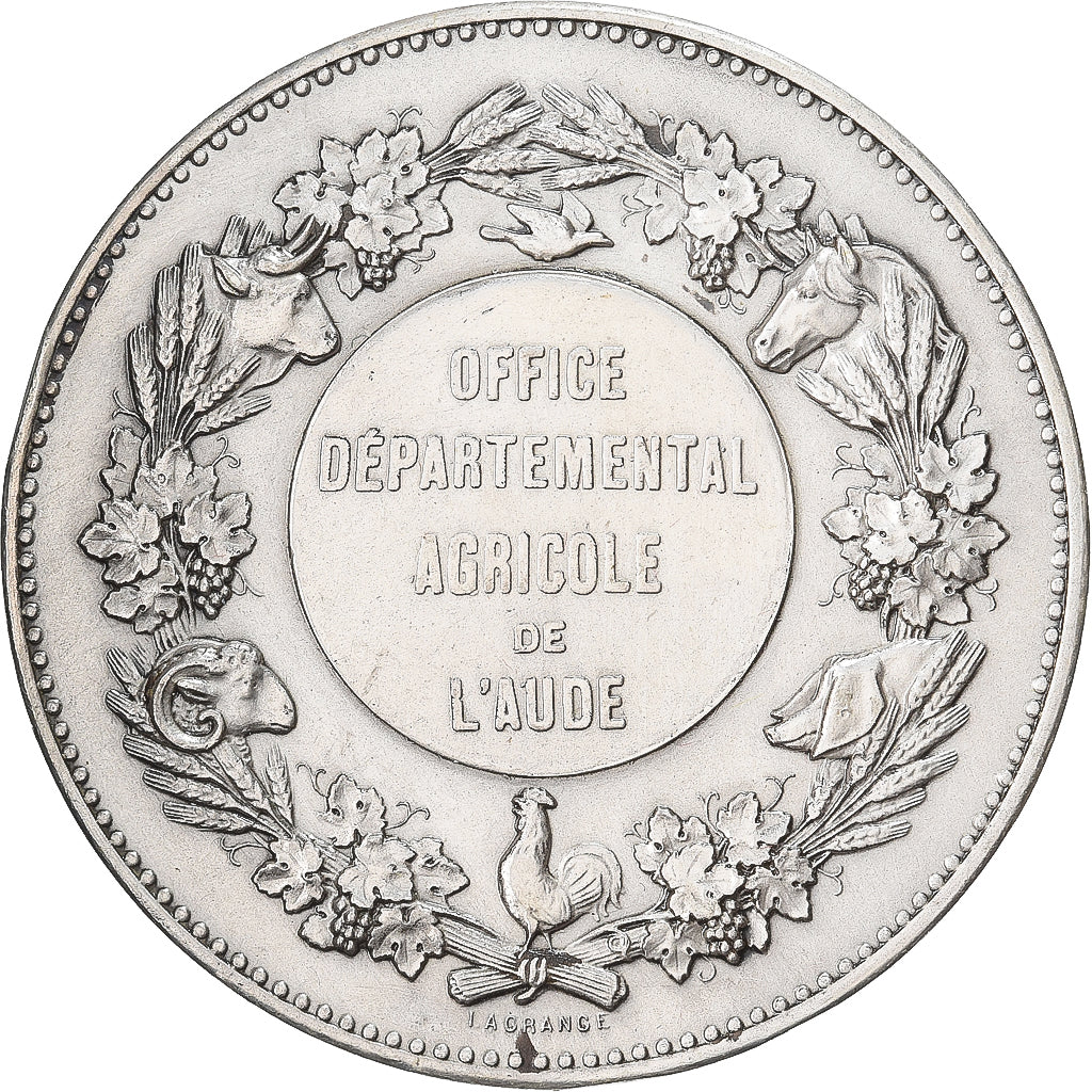 France, Medal, Office Départementale agricole de l'Aude, Silver, Dupuis.D
