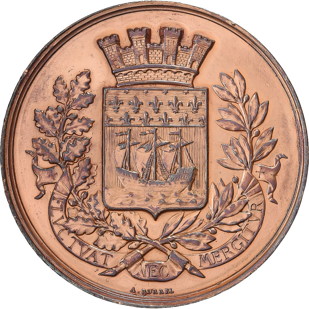 Francia, medaglia, Bureau de Bienfaisance, Ville de Paris, 1879, Bronzo, Borrel