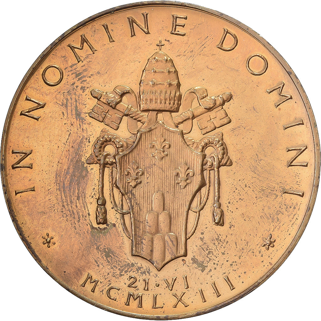 PAŃSTWO WATYKAŃSKIE, medal, Election du Pape Paul VI, 1963, Brązowy