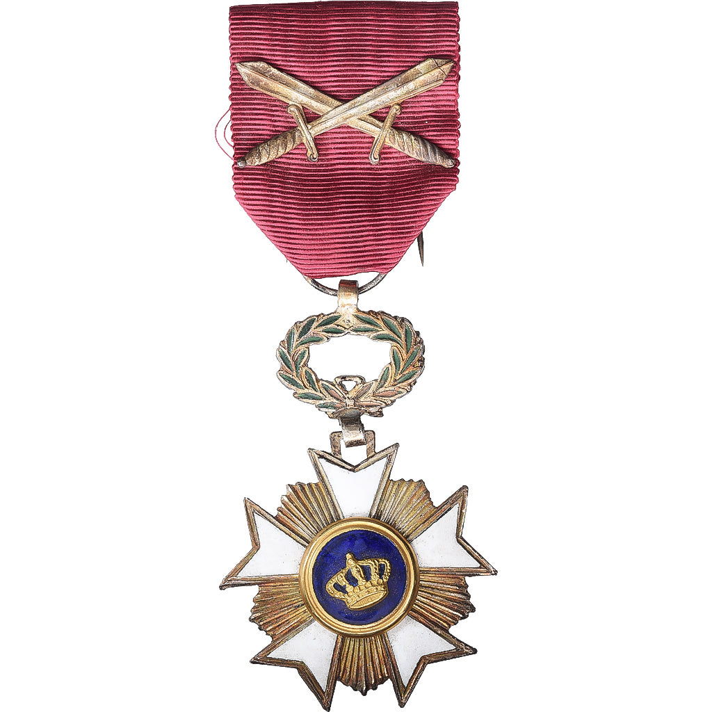 Belgique, Ordre de la Couronne, Léopold II, Médaille, Très bon état, Bronze