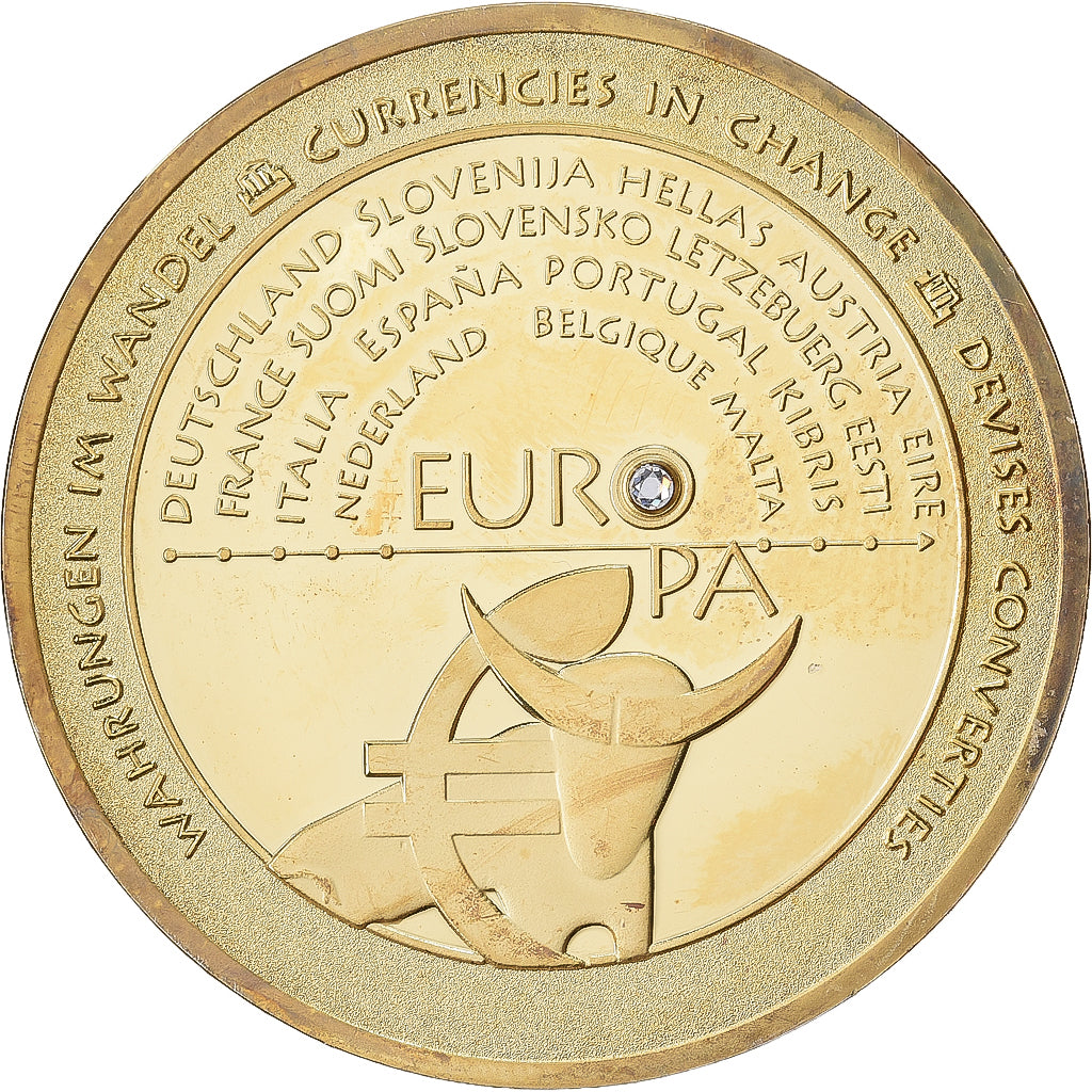 Áustria, medalha, Europa, Devises Converties, Cobre-Níquel Dourado, AU(55-58)