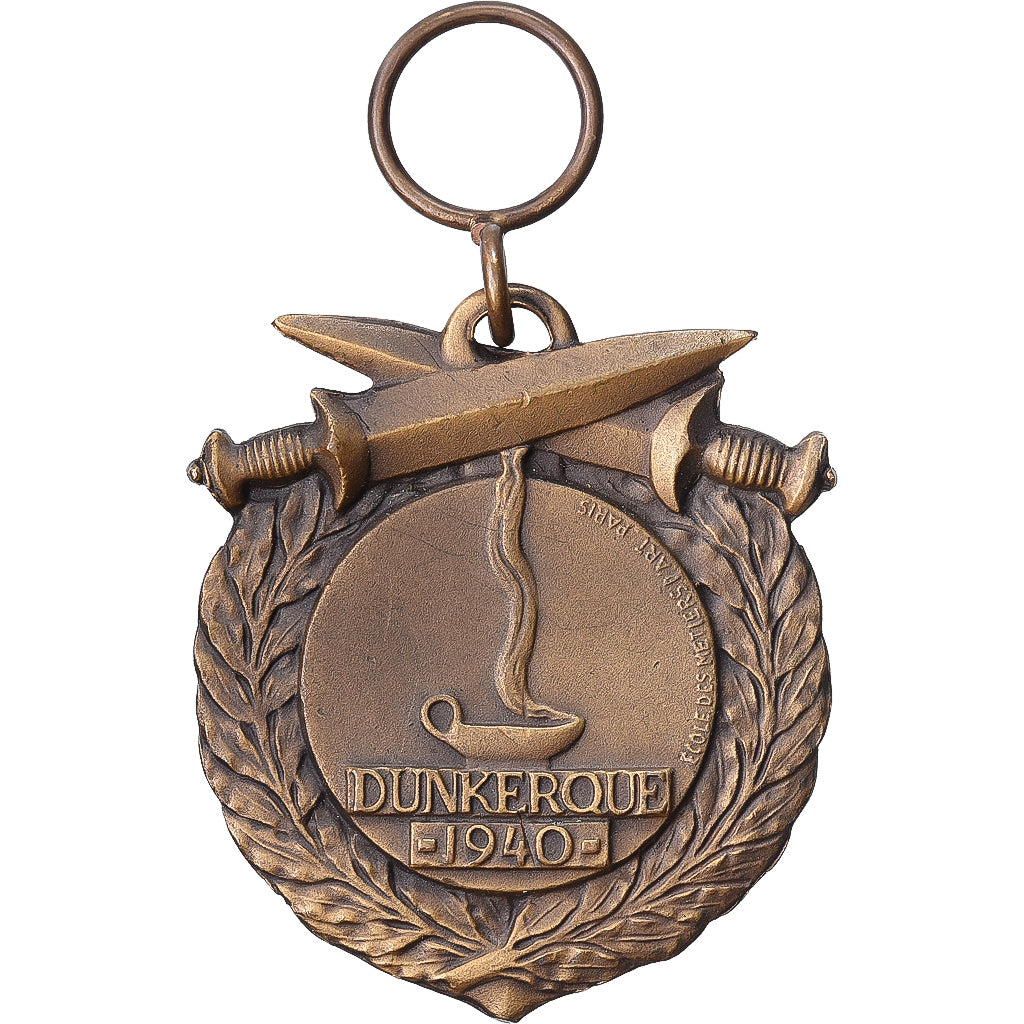 Francja, Médaille de Dunkerque, WAR, medal, 1940, Doskonała jakość
