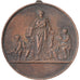 France, Medal, Fête de la Caisse des Ecoles, Clichy (Seine), 1886, Copper