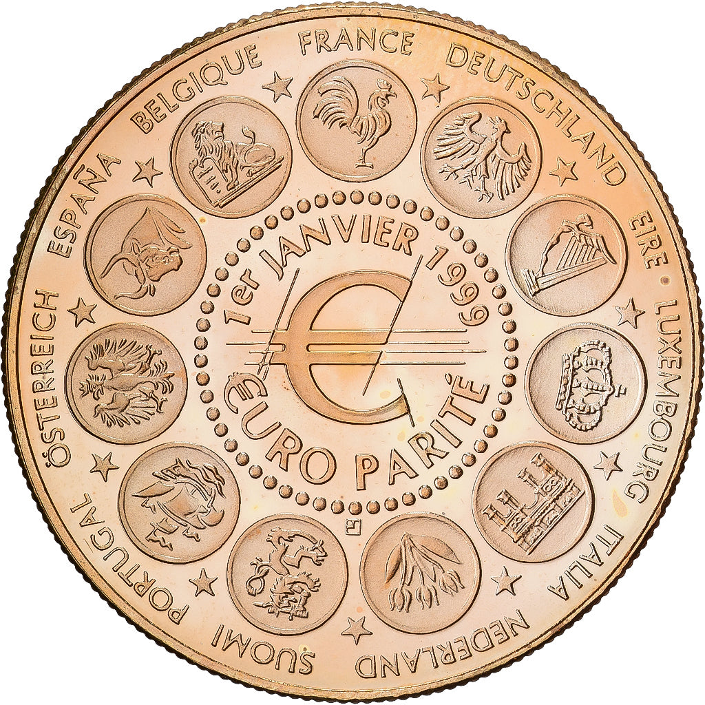 France, Medal, Ecu Europa, 1999, Bronze Florentin, MS(63)