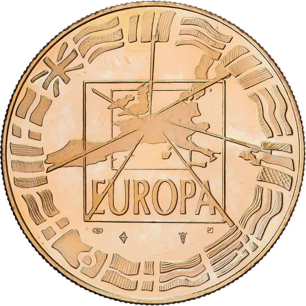 France, Medal, Ecu Europa, 1999, Bronze Florentin, MS(63)
