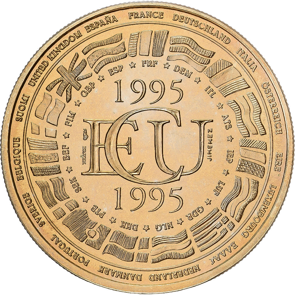 France, Medal, Ecu Europa, 1995, Bronze Florentin, MS(63)