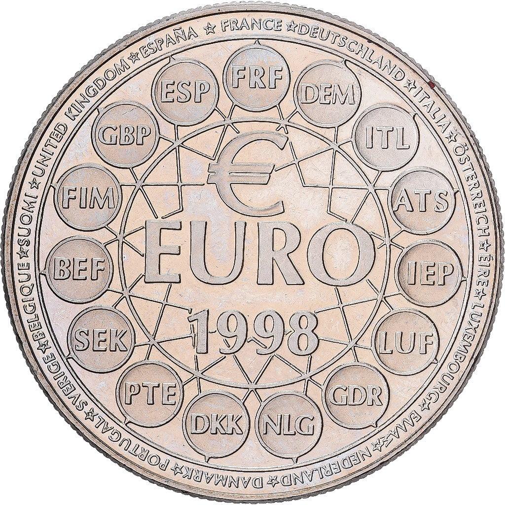 França, 10 Euro, Europa, 1998, Cobre-níquel, MS(63)