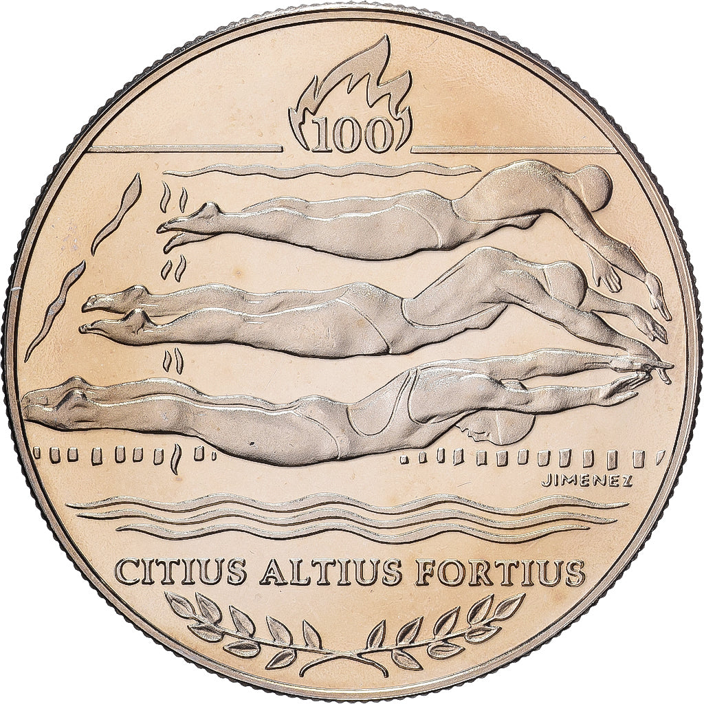 France, Medal, Atlanta Summer Olympic Games, Swimming, 1996, Copper-nickel