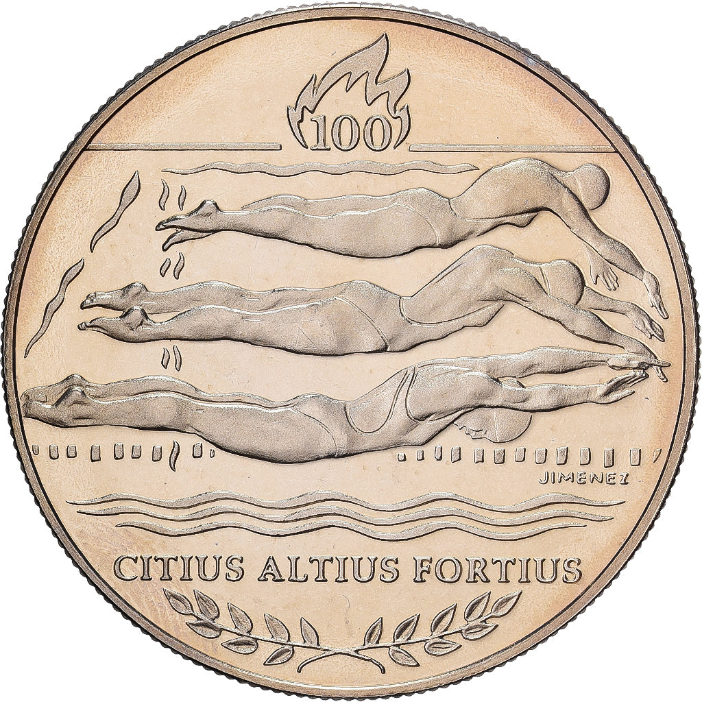 France, Medal, Atlanta Summer Olympic Games, Swimming, 1996, Copper-nickel