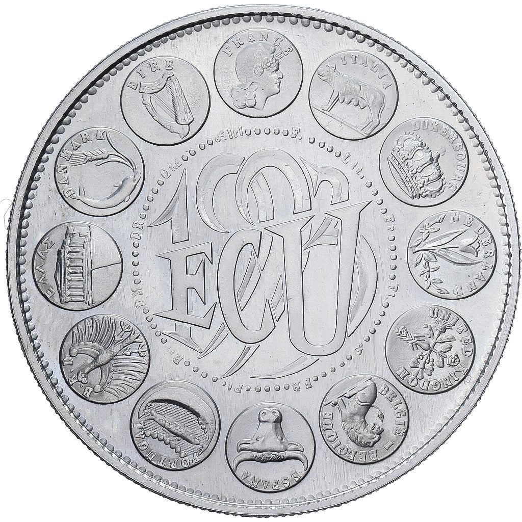 France, Medal, Ecu Europa, Marianne, 1993, Copper-nickel, Rodier, MS(63)