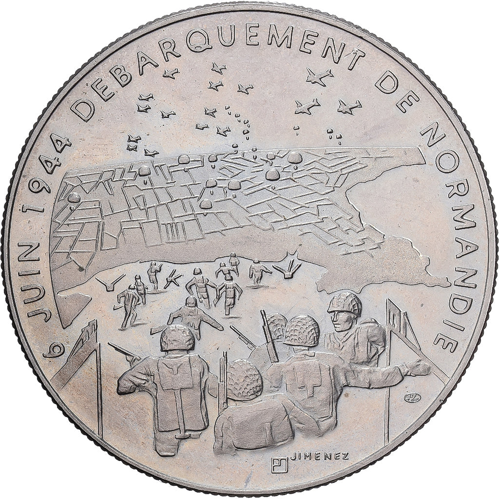 France, Medal, 1939-1945, Débarquement de Normandie, Copper-nickel, Jimenez