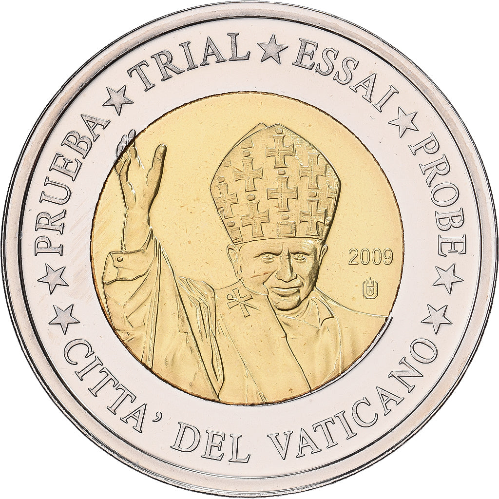 France, Médaille, 2 Euro Essai du Vatican, 2009, Bimétallique, FDC, unofficial