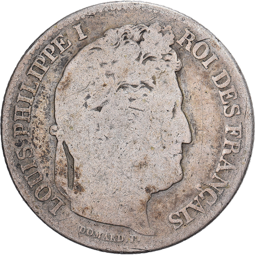 Francja, Franc, Louis-Philippe, 1843, Rouen, Srebro, VG(8-10), Gadoury:453